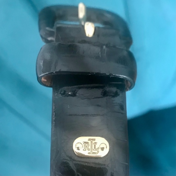 Ralph Lauren Crocodile-stamped Leather Belt - Picture 7 of 7